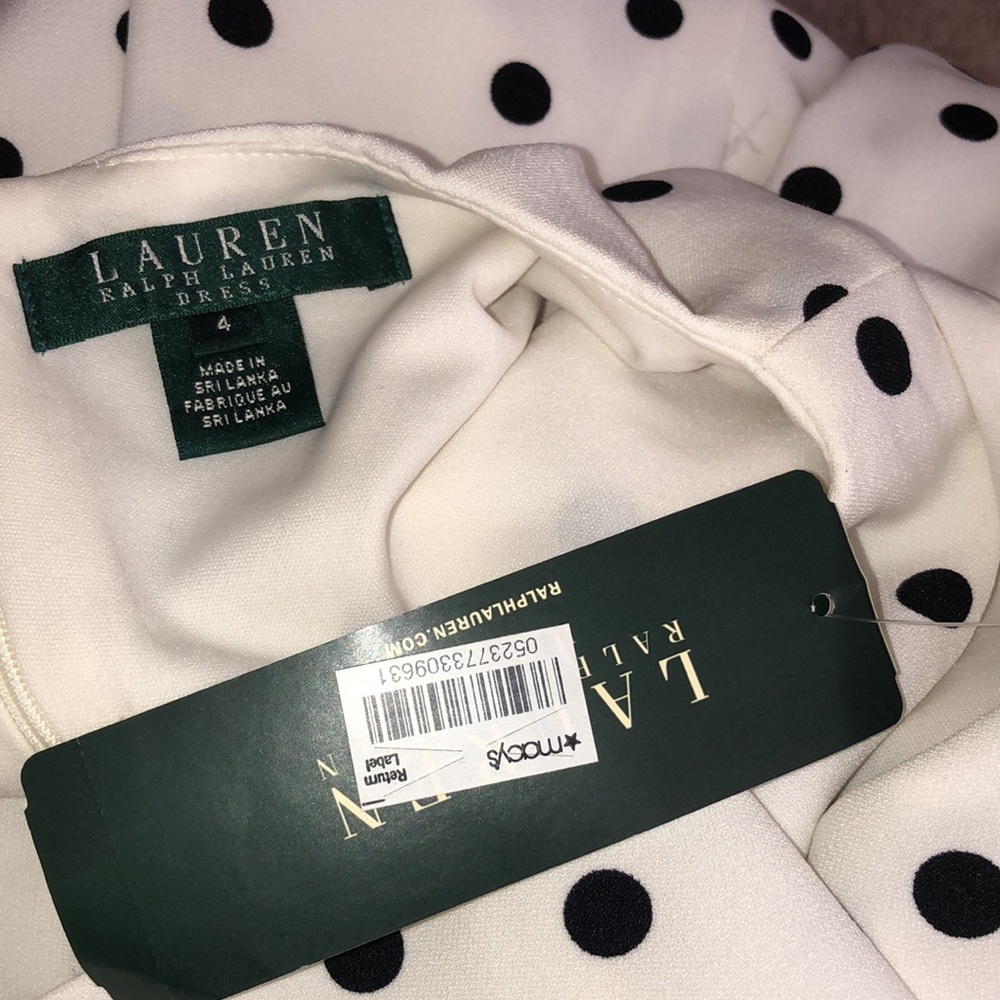 🖤RALPH LAUREN🖤POLKA DOT SLEEVELESS DRESS🖤 - Picture 8 of 8
